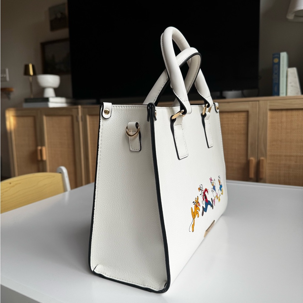 ALDO White Satchel with Mickey and Minnie Design - Picture 3 of 9